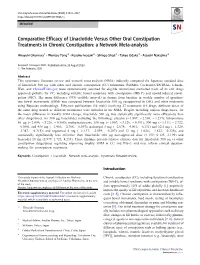 Comparative Efficacy of Linaclotide Versus Other Oral Constipation Treatments in Chronic Constipation: a Network Meta-Analysis