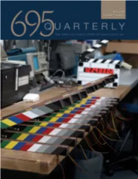 FALL 2009 VOLUME 1 ISSUE 3 Table of QUARTERLY Contents 695 Volume 1 Issue 3