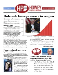 Holcomb Faces Pressure to Reopen Governor Will Announce Reopening Sequence on Friday As Deaths Mount by BRIAN A