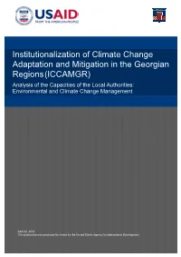 Institutionalization of Climate Change Adaptation and Mitigation in The