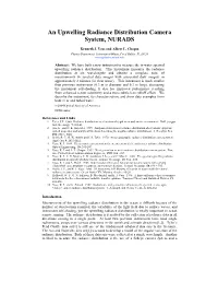 An Upwelling Radiance Distribution Camera System, NURADS
