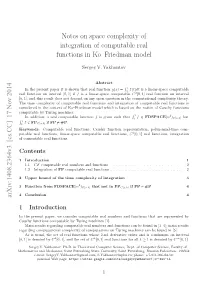 Notes on Space Complexity of Integration of Computable Real