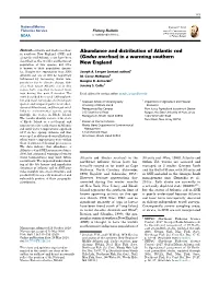 Abundance and Distribution of Atlantic Cod (Gadus Morhua)