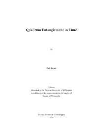 Antum Entanglement in Time