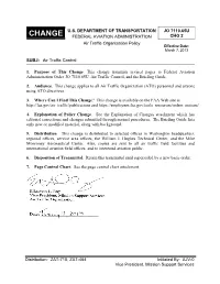 Change 2, FAA Order 7110.65U, Air Traffic Control