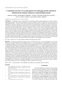 Community Structure of Vascular Plants in Treefall Gaps and Fire