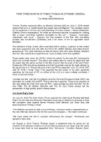 FIRST THREE MONTHS of TOMMY THOMAS AS ATTORNEY GENERAL by Tun Abdul Hamid Mohamad