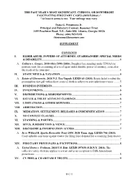 II-C-1 the PAST YEAR's MOST SIGNIFICANT, CURIOUS, OR DOWNRIGHT FASCINATING FIDUCIARY CASES (2018 Edition) * *At Least It Seems