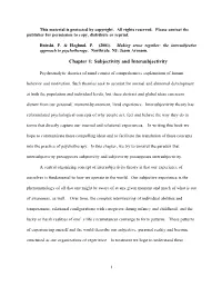 Psychoanalytic Theories of Personality Begin with Some Conception of the Central Motivational Constructs That Underlie Both Normal and Pathological Human Behavior