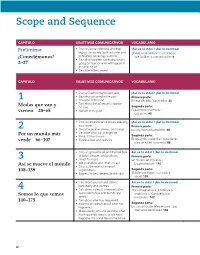 Scope and Sequence