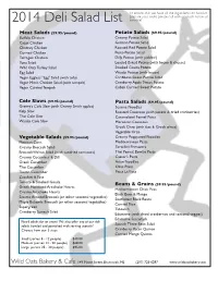 2013 Salad List