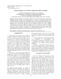 Economic Impact of E. Coli O111 Outbreak in 1995 in Australia