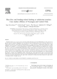 Heat Flow and Bending-Related Faulting at Subduction Trenches: Case Studies Offshore of Nicaragua and Central Chile