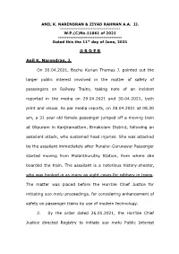 O R D E R Anil K. Narendran, J. on 30.04.2021, Bechu Kurian Thomas