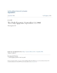 The Daily Egyptian, September 13, 1988