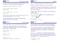 First Steps in Scala Typing Static Typing Dynamic and Static Typing