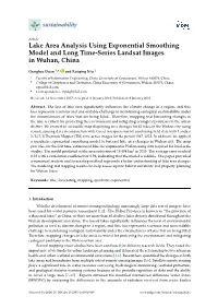 Lake Area Analysis Using Exponential Smoothing Model and Long Time-Series Landsat Images in Wuhan, China