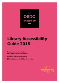 Library Accessibility Guide 2018