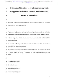 On the Use of Inhibitors of 4-Hydroxyphenylpyruvate