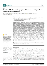 Bed-Based Ballistocardiography: Dataset and Ability to Track Cardiovascular Parameters