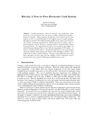 Bitcoin White Paper