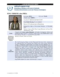 Ieng Thirith, Case Information Sheet