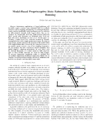 Model-Based Proprioceptive State Estimation for Spring-Mass Running