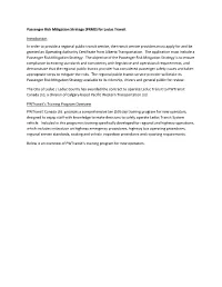 Passenger Risk Mitigation Strategy (PRMS) for Leduc Transit