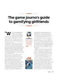 The Game Journo's Guide to Gamifying Girlfriends