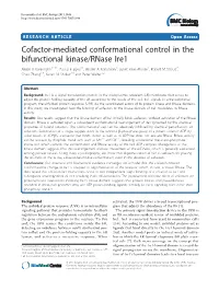 Cofactor-Mediated Conformational Control in the Bifunctional Kinase