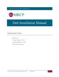 Debian Installation Manual