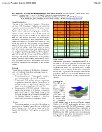 GEP-Exomars: a Geophysics And