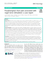 Pseudoanginal Chest Pain Associated with Vagal Nerve Stimulation: a Case Report James B