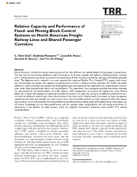 Relative Capacity and Performance of Fixed- and Moving-Block Control