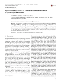 Synthesis and Evaluation of Aromaticity and Tautomerization of Pyrazolopyridazin(On)Es