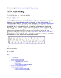 DNA Sequencing Link: DNA Sequencing