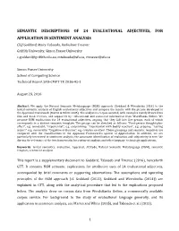 Semantic Descriptions of 24 Evaluational Adjectives