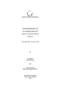 Unpublished Report No. 25 on FAD Deployment and Vertical Longline