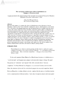 1 the Convergence and Divergence Effects of Globalisation On