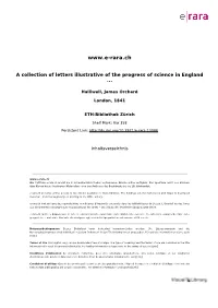 A Collection of Letters Illustrative of the Progress of Science in England