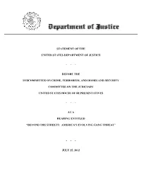 DOJ Statement