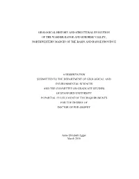 Geology and Structural Evolution of the Warner Range