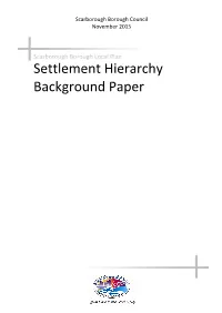 Settlement Hierarchy Background Paper