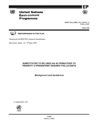 Substitutes to Be Used As Alternatives to Priority 12 Persistent Organic Pollutants