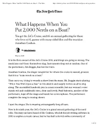 What Happens When You Put 2,000 Nerds on a Boat? - the New