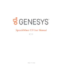 8.5.512 Speechminer UI User Manual