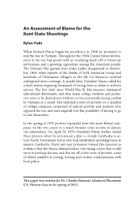 An Assessment of Blame for the Kent State Shootings