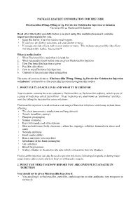 PACKAGE LEAFLET: INFORMATION for the USER Flucloxacillin