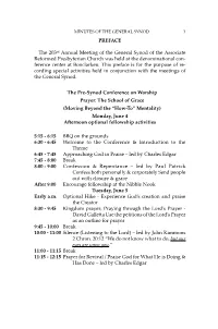 Preface the 20 Rd Annual Meeting of the General Synod of the Associate