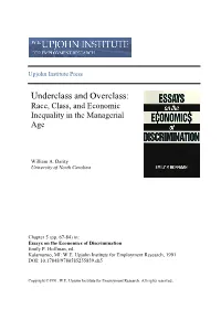 Underclass and Overclass: Race, Class, and Economic Inequality in the Managerial Age